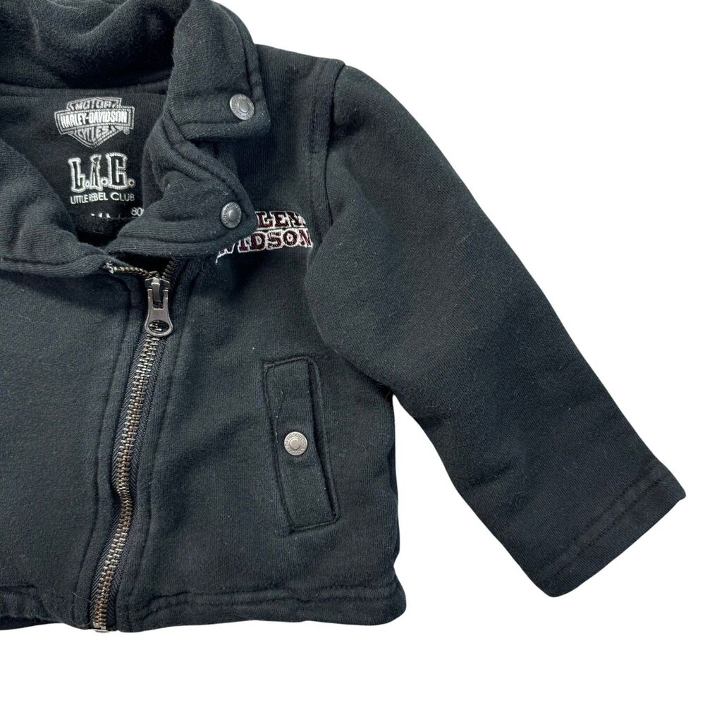 Harley Davidson Jacket Kids 24M Black Motorcycle Little Rebel Club Moto Biker - Picture 5 of 9